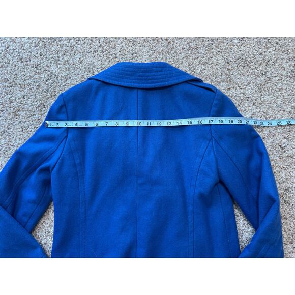 American Eagle Outfitters Wool Blend Women's winter Pea coat; Royal Blue, medium - Picture 8 of 15